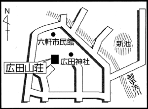 広田神社への地図
