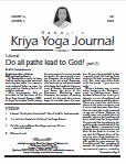 Click to view Kriya Yoga Journal - Volume 15 Number 3 - Fall 2008