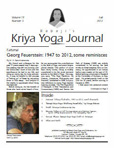 Click to view Kriya Yoga Journal - Volume 19 Number 3 - Fall 2012