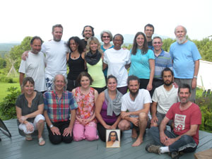 Les participants dans la formation des enseignants du Kriya Hatha Yoga à l’ashram, du 10 au 19 juillet, 2015