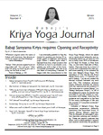 Click to view Kriya Yoga Journal - Volume 21 Number 4 -  Winter - 2015